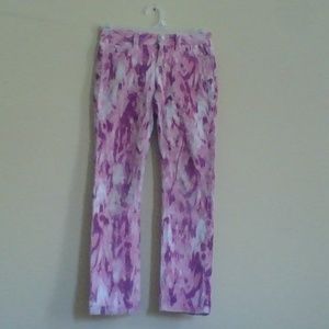 Pink Purple White Tie-Dye Justice Premium Jeans